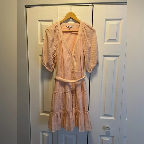 Veronica Beard Dewey Tiered Cotton Button-Up Dress - Picture 7 of 12
